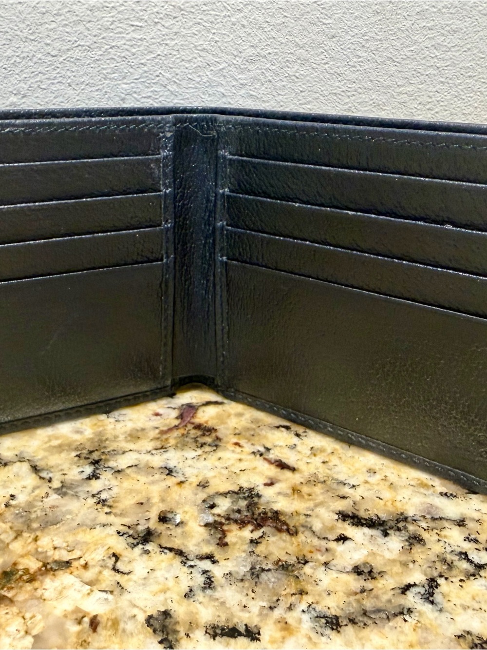 Gucci Beige GG Canvas Wallet with Navy & Red Stripe and Silver GG - Picture 5 of 6